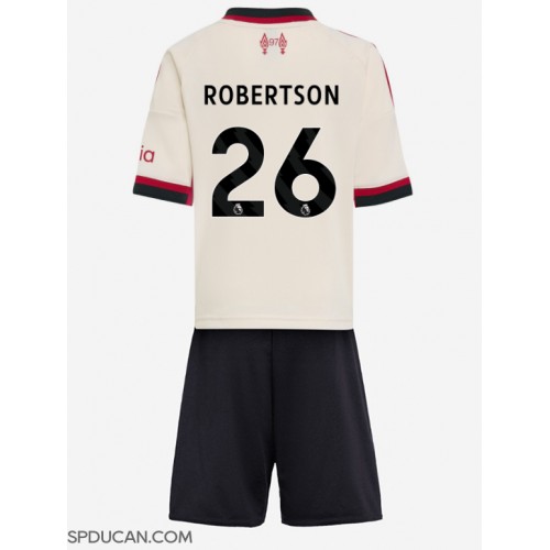 Dječji Nogometni Dres Liverpool Andrew Robertson #26 Gostujuci 2025-26 Kratak Rukav (+ Kratke hlače)